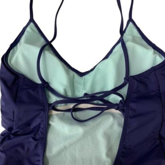 Hobie Swimsuit XL Blue Embroidered One Piece Swimwear Summer Beach - Picture 4 of 7